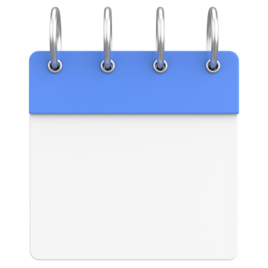 Boş takvim. Üç boyutlu takvim. 3B illüstrasyon.