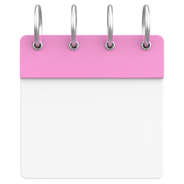 Boş takvim. Üç boyutlu takvim. 3B illüstrasyon.