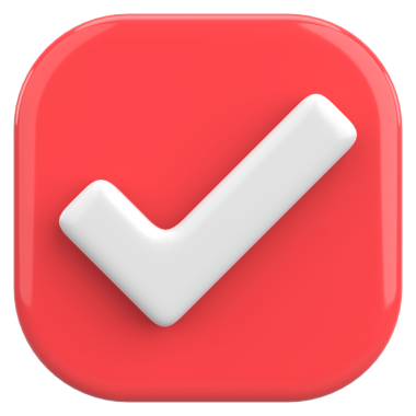 3 boyutlu onay kutusu. İşaretle. 3B illüstrasyon.