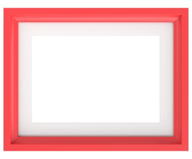 Resim çerçevesi. Manzara çerçevesi. 3B illüstrasyon.