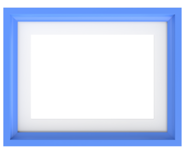 Resim çerçevesi. Manzara çerçevesi. 3B illüstrasyon.
