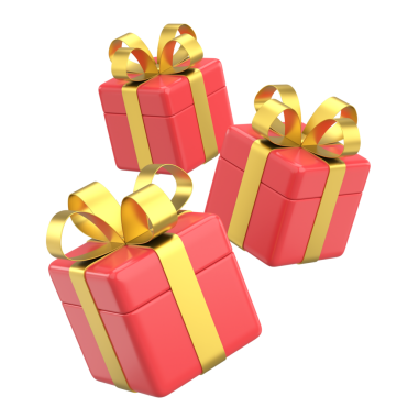 Üç boyutlu hediye kutusu. 3B illüstrasyon.