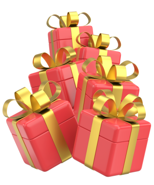 Üç boyutlu hediye kutusu. 3B illüstrasyon.