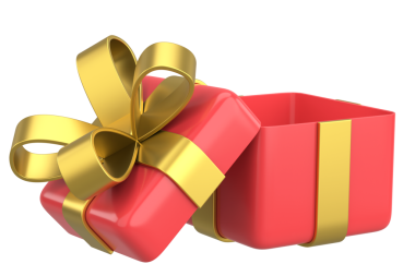 Hediye Kutusu açıldı. Üç boyutlu hediye kutusu. 3B illüstrasyon.