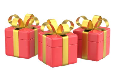 Üç boyutlu hediye kutusu. 3B illüstrasyon.