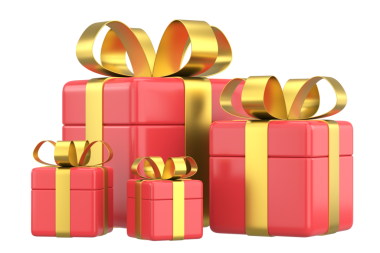 Üç boyutlu hediye kutusu. 3B illüstrasyon.