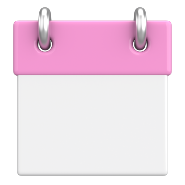 Boş takvim. Üç boyutlu takvim. 3B illüstrasyon.