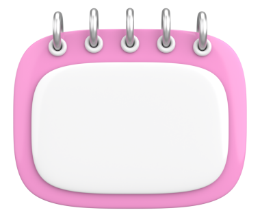 Boş takvim. Üç boyutlu takvim. 3B illüstrasyon.