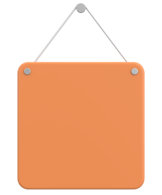 Boş Asılma İşareti. 3B Görüntü.