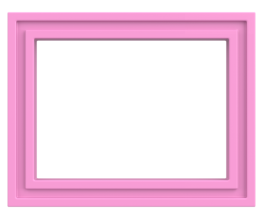 Resim çerçevesi. Manzara çerçevesi. 3B illüstrasyon.