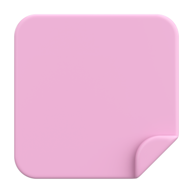 Üç boyutlu not defteri. Yapışkan bir not. 3B illüstrasyon.