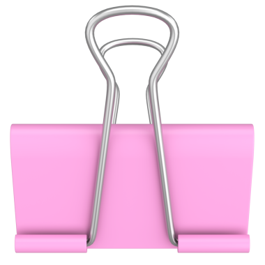 Bağlayıcı Klip. Kağıt Kıskaç. 3B illüstrasyon.