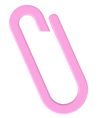 Kağıt Kıskacının 3B illüstrasyonu.