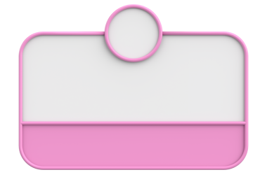 Diyalog kutusunun 3 boyutlu çizimi. Bildirim kutusu.