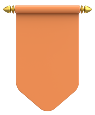 Pennant Bayrağının 3B çizimi.