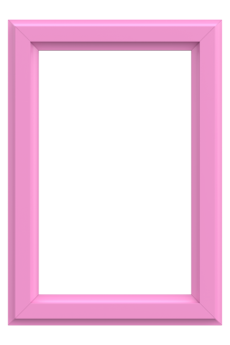 Resim çerçevesi. Portre çerçevesi. 3B illüstrasyon.