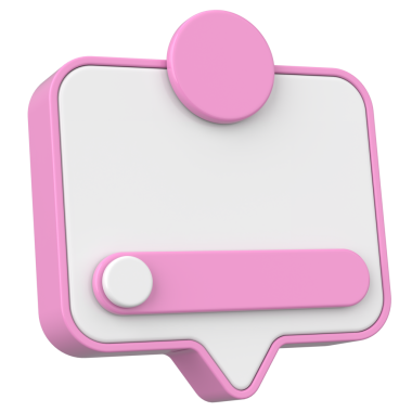 Diyalog kutusunun 3 boyutlu çizimi. Bildirim kutusu.