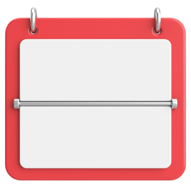 Boş takvim. Üç boyutlu takvim. 3B illüstrasyon.