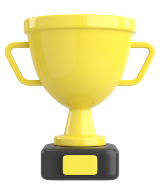 3 boyutlu altın bardak. 3B illüstrasyon.