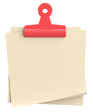 Yapışkan bir not. Üç boyutlu not kağıdı. 3B illüstrasyon.