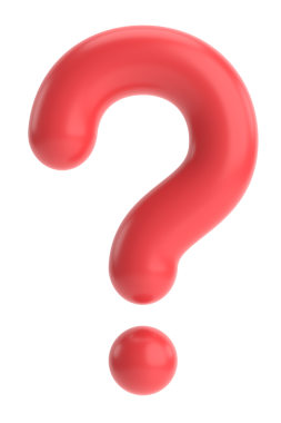 Soru işareti işareti. 3B illüstrasyon.