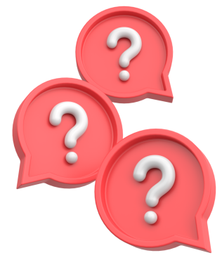 Soru işareti işareti. 3B illüstrasyon.