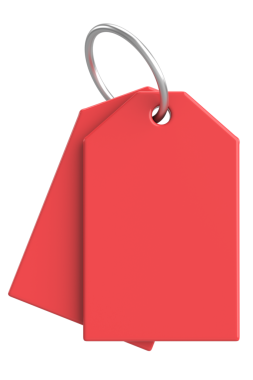 Fiyat etiketi Fiyat etiketi 3B illüstrasyon.