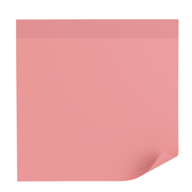 Üç boyutlu not defteri. Yapışkan bir not. 3B illüstrasyon.