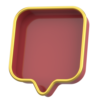 Üç boyutlu mesaj kutusu. Konuşma balonu. 3B illüstrasyon.