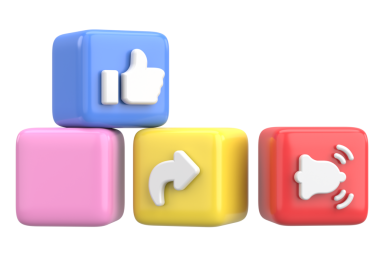 Ortak abonelik simgesi gibi. 3B illüstrasyon.