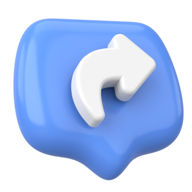 Simgeyi paylaş. Paylaş düğmesi. 3B illüstrasyon.