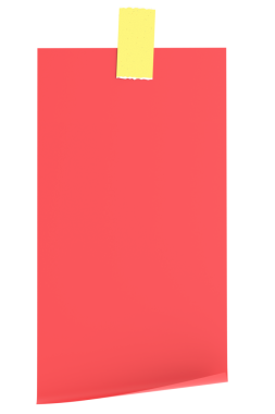 Üç boyutlu not defteri. Yapışkan bir not. 3B illüstrasyon.