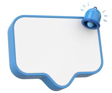 Üç boyutlu uyarı kutusu. 3B illüstrasyon.