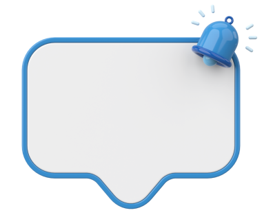 Üç boyutlu uyarı kutusu. 3B illüstrasyon.