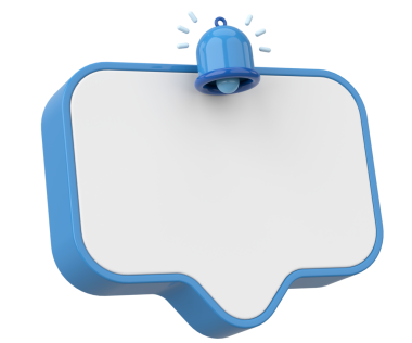 Üç boyutlu uyarı kutusu. 3B illüstrasyon.