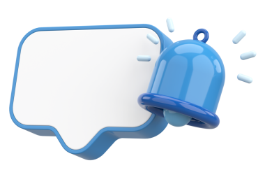 Üç boyutlu uyarı kutusu. 3B illüstrasyon.