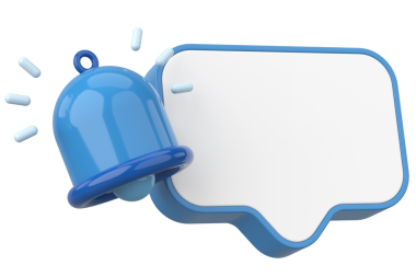 Üç boyutlu uyarı kutusu. 3B illüstrasyon.