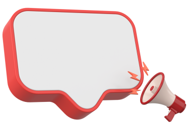 Magafonlu Bildiri Kutusu. 3B Görüntü.