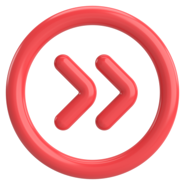 Sonraki düğme. Devam et düğmesi. 3B illüstrasyon.