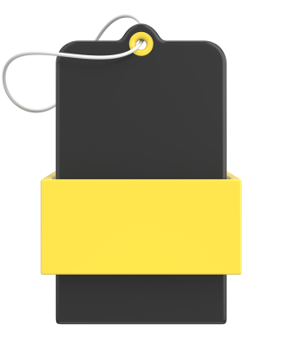 Kara Cuma etiketi. Satış afişi. 3B illüstrasyon.