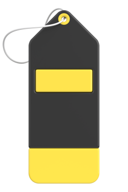 Kara Cuma etiketi. Satış afişi. 3B illüstrasyon.