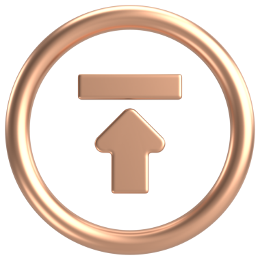 Gönderme düğmesi. Simgeyi yükle. 3B illüstrasyon.