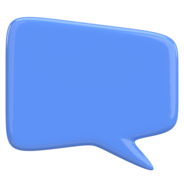 Konuşma balonu. Mesaj kutusu. 3B illüstrasyon.