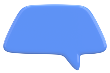 Konuşma balonu. Mesaj kutusu. 3B illüstrasyon.