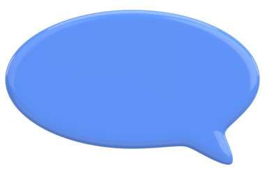 Konuşma balonu. Mesaj kutusu. 3B illüstrasyon.