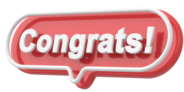 Tebrik ederim. Kelime ve deyim. 3B illüstrasyon.