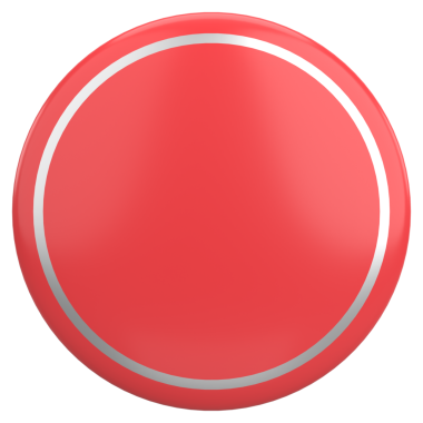 Üç boyutlu daire düğmesi. Boş tuş. 3B illüstrasyon.