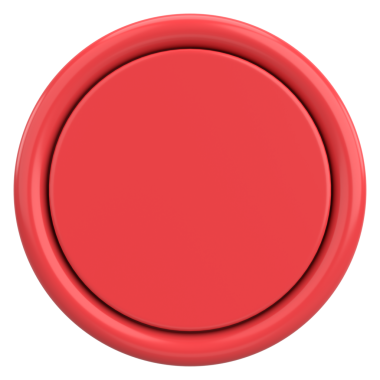 Üç boyutlu daire düğmesi. Boş tuş. 3B illüstrasyon.