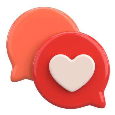 I Love You Speech Bubble 3D illüstrasyon.