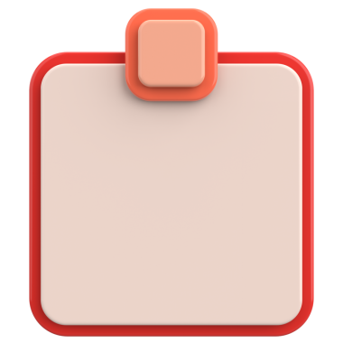 Üç boyutlu uyarı kutusu. Boş mesaj kutusu. 3B illüstrasyon.